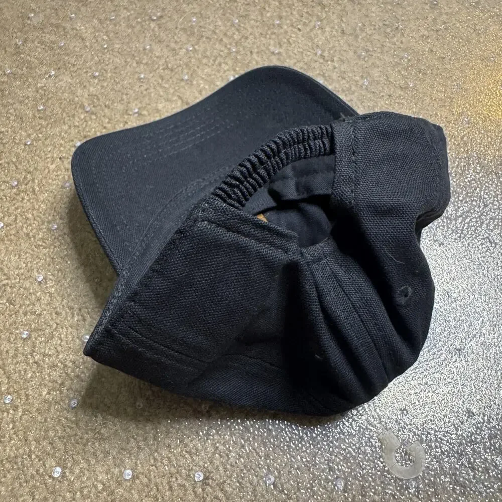 Carhartt Infant Canvas Baseball Cap Hat Black Elastic Back Baby AH8900